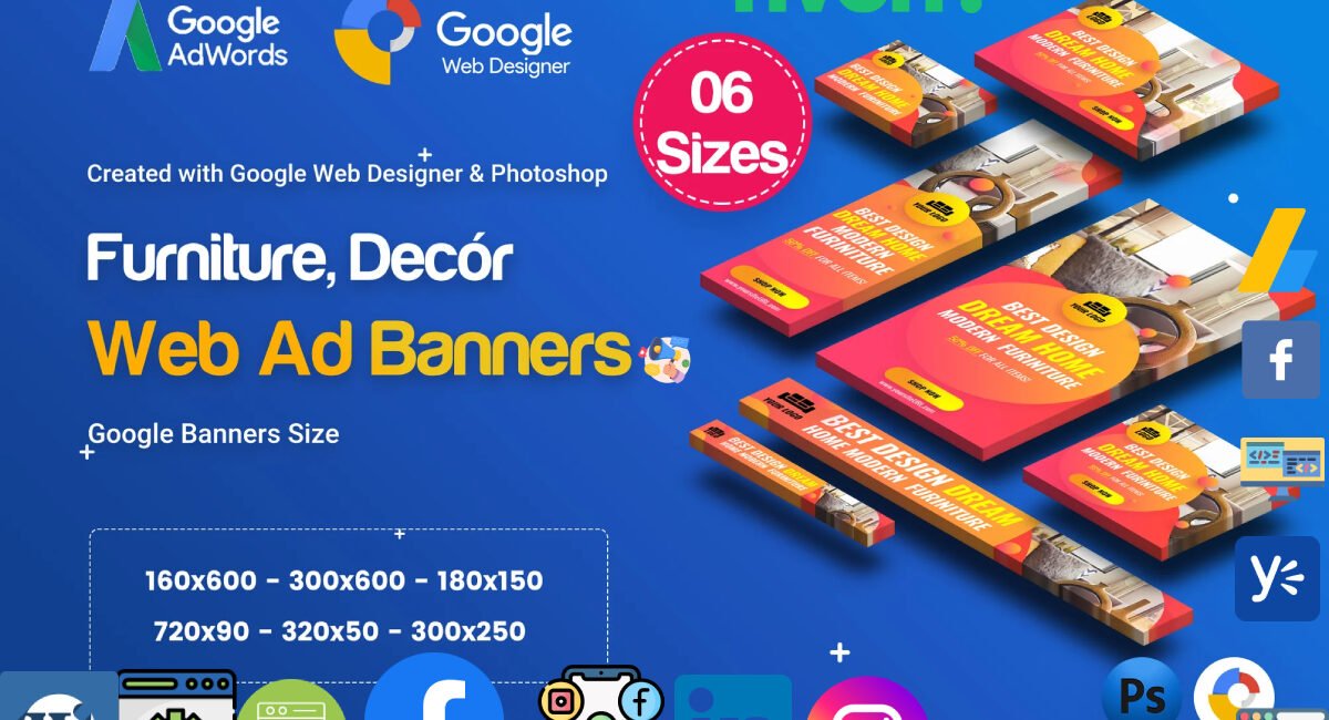 I Will Create High-Converting Website Banner Ads, Google Display Ads & AdWords Ads