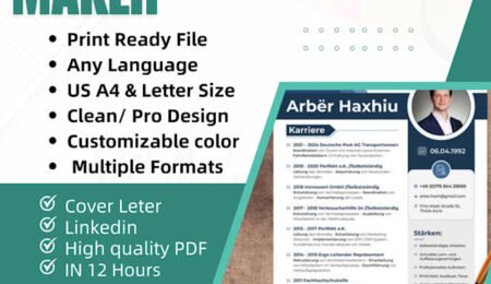 I will design resume and rewrite your cv as a professional CV maker