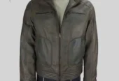 Men’s Olive Grey Lambskin Jacket