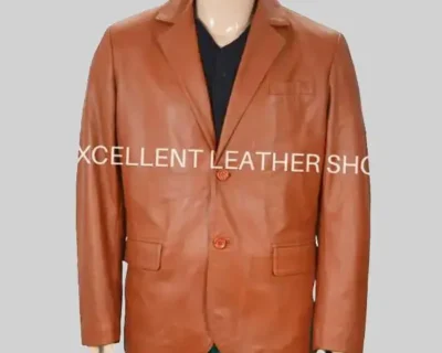 Mens-Blazer-Leather-Coat-Brown-1-1