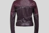 Two Tone Biker Jacket For Woman