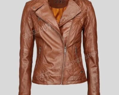 Women-Brown-Bomber-Leather-Jacket