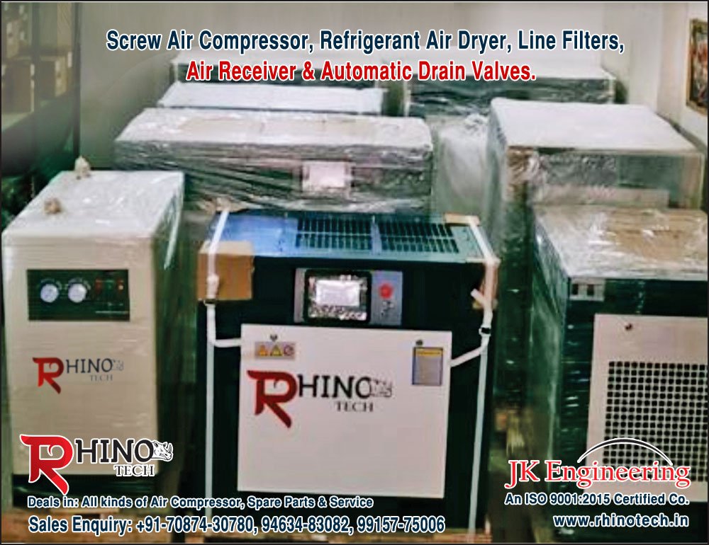 Air Compressor Air Dryer Compressed Air System manufacturers exporters in India Punjab Ludhiana rhinotech.in +91-7087430