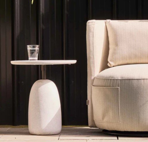 Stylish & Durable Kellan Outdoor Side Table – White Finish