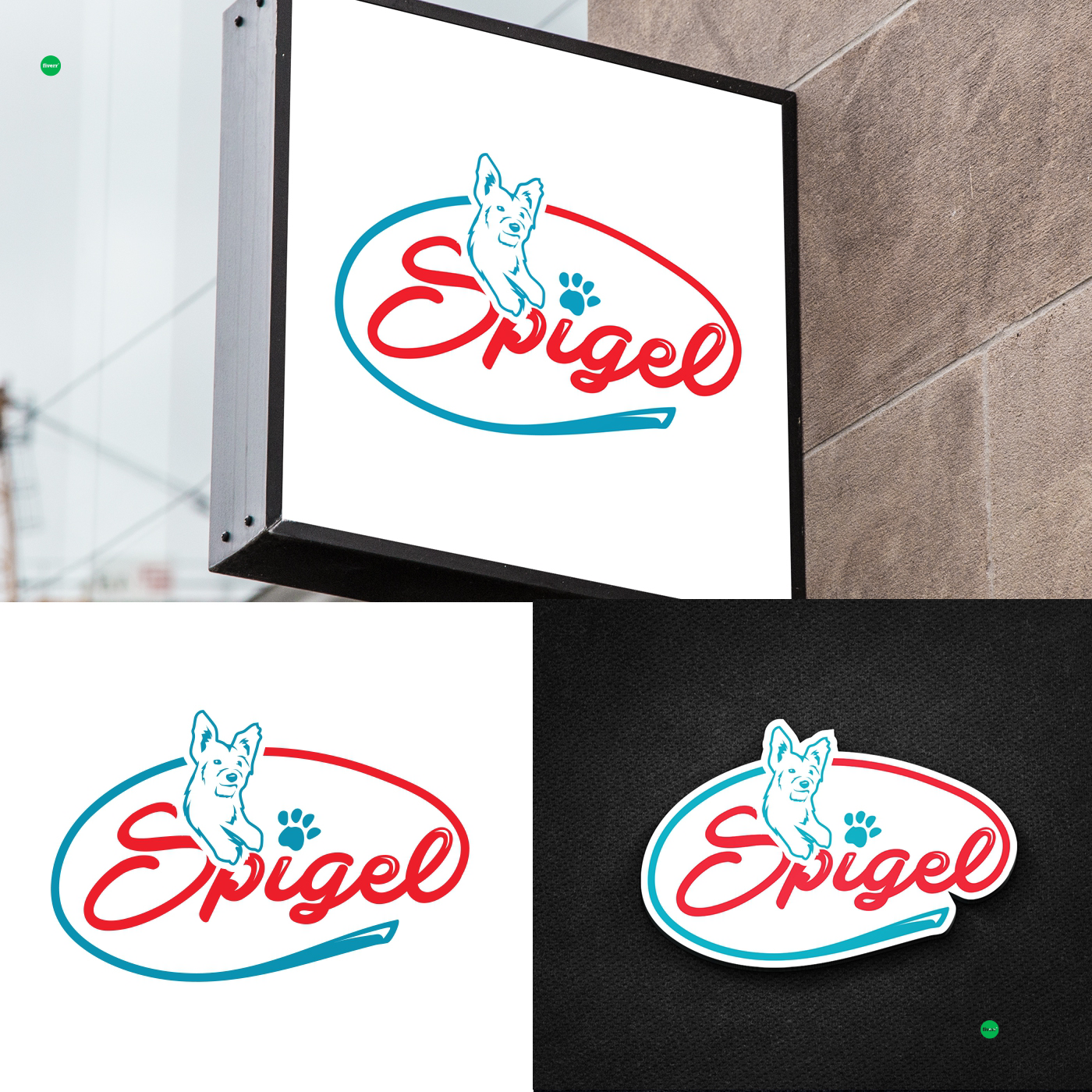 Modern animal dog pet care veterinary logo