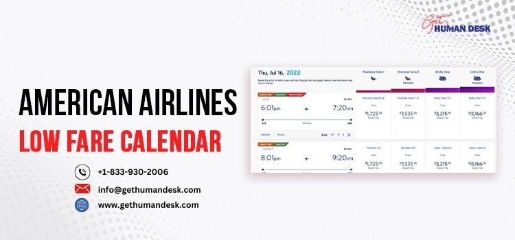 American Airlines Low Fare Calendar | Get Human Desk