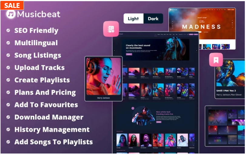 MusicBeat – wordpress music streaming theme