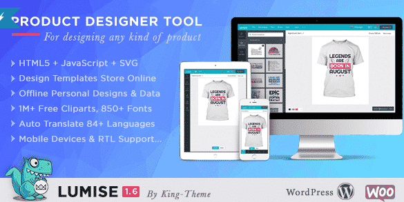Lumise Product Designer WooCommerce WordPress
