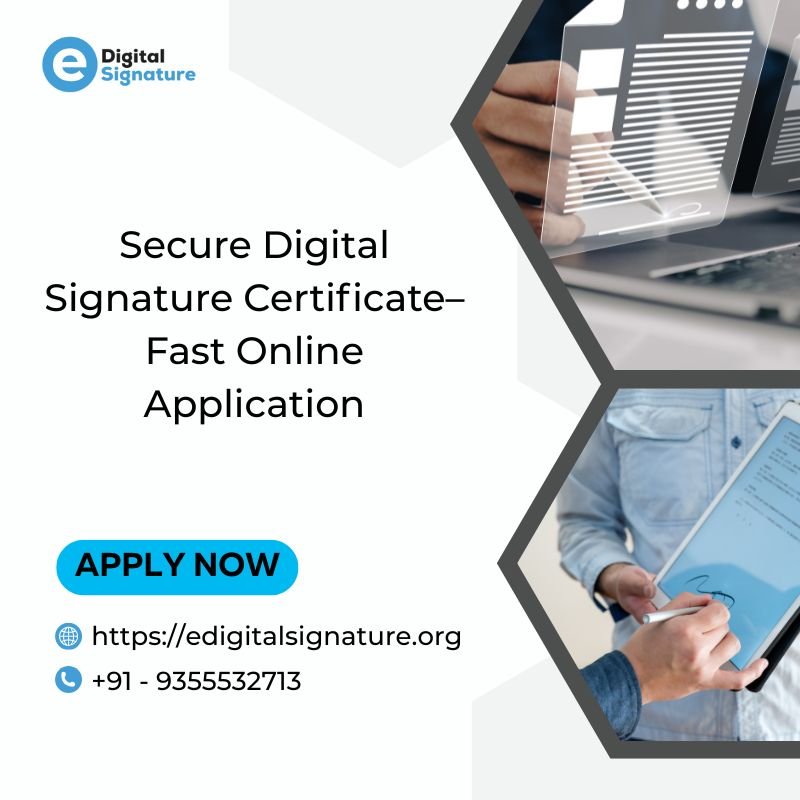 Secure Digital Signature Certificate– Fast Online Application