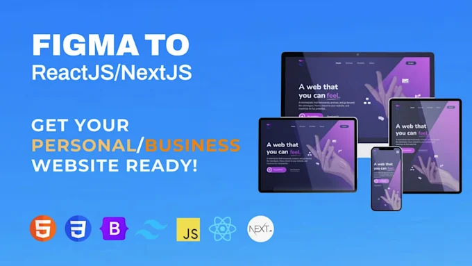 I will build personal or business websites with react and nextjs