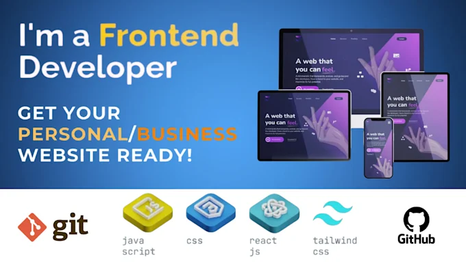 I will create a responsive business website using react, tailwind css, javascript