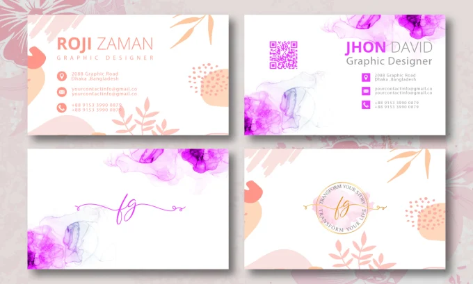 I will design a professional elegant business card