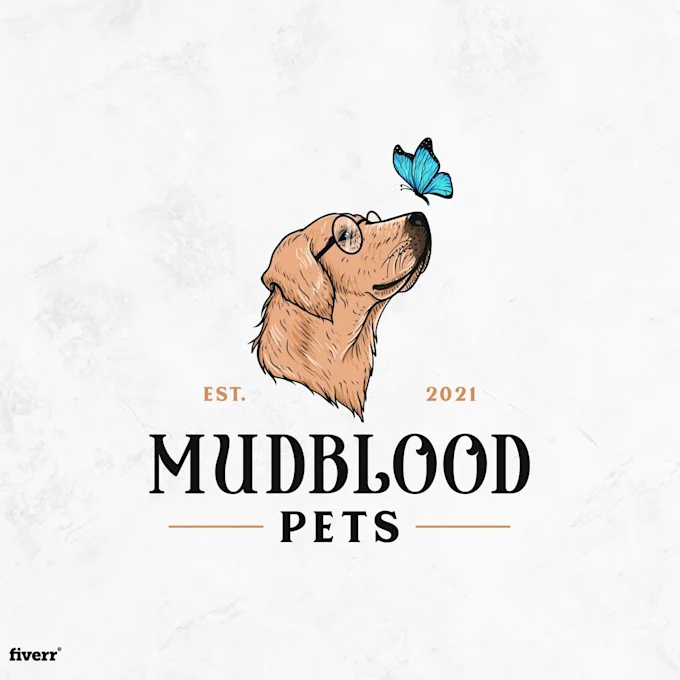 I will design stunning dogs cats pets mascots logo