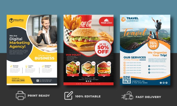 I will design professional flyer for your business
