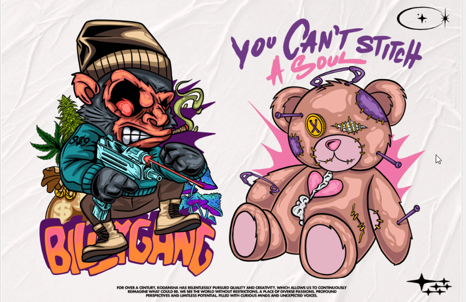 I will do graphic t shirt design and streetwear clothing brand design