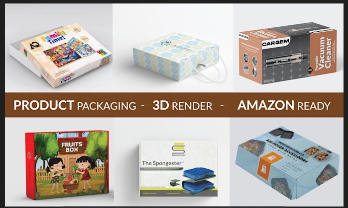 I will do packaging box design, product box design, mailer box, subscription box and 3d