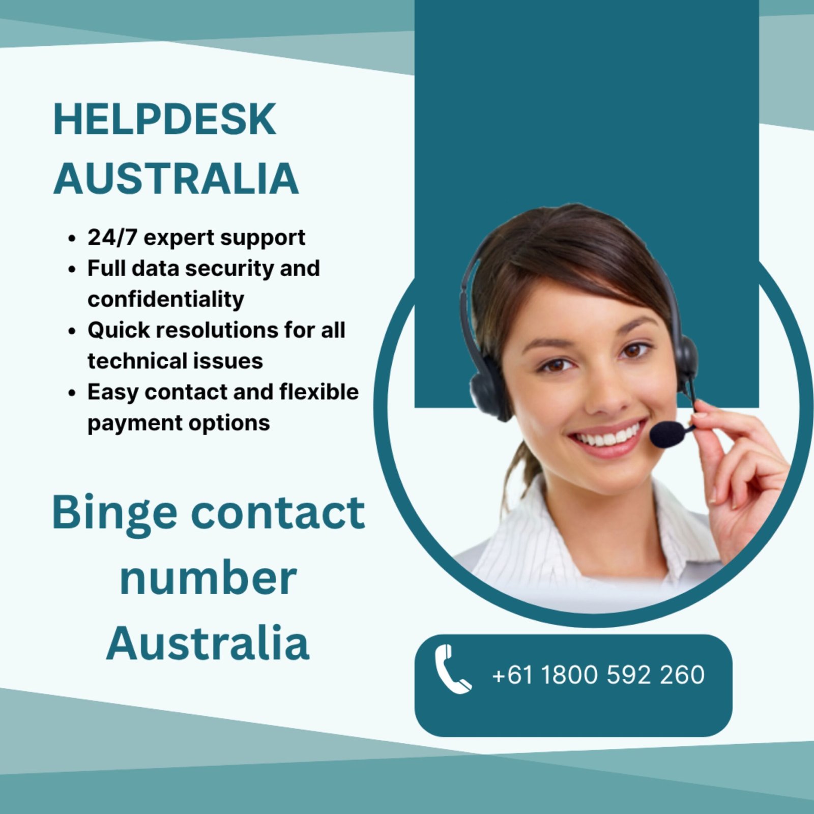Binge Contact Number Australia: +61 1800 592 260 For