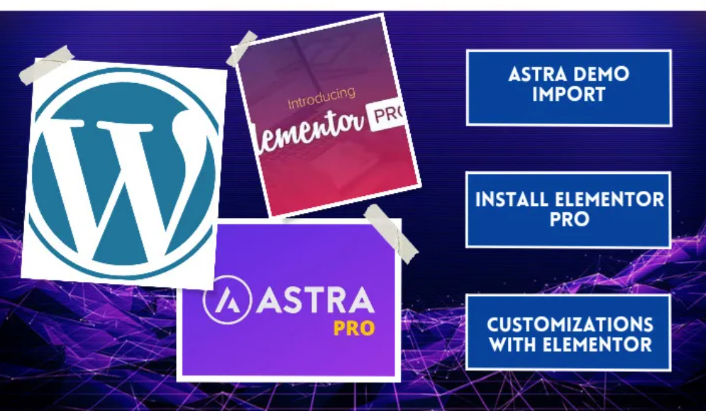 I will build your wordpress website with free astra pro and starter templates
