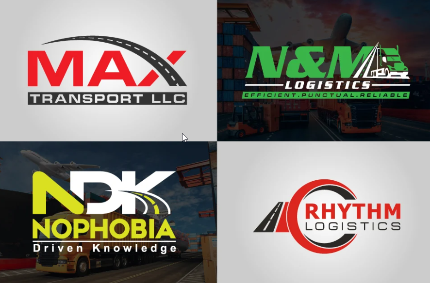 I will create a futuristic and professional transport logistics or trucking logo