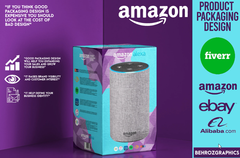 I will design professional product packaging, box and amazon images