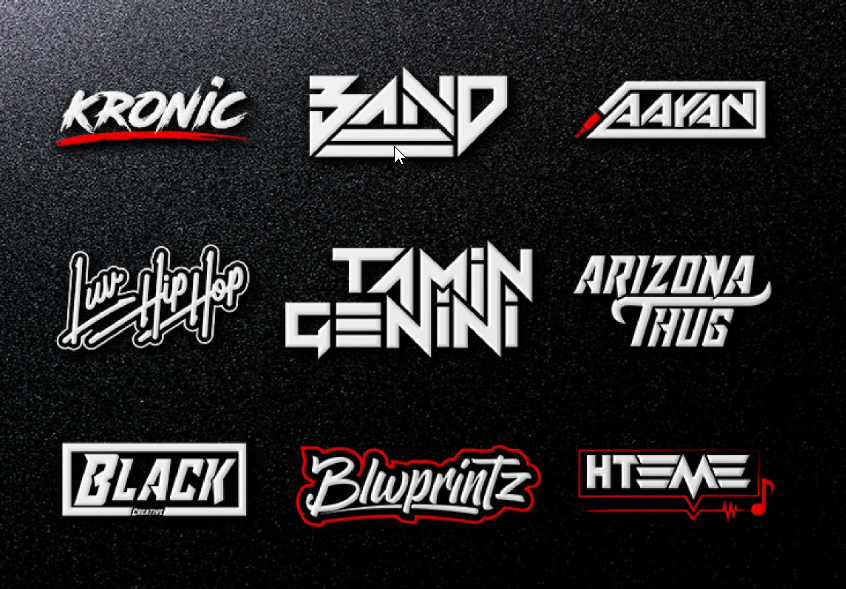 I will design your business typography dj band or music, text and company logo