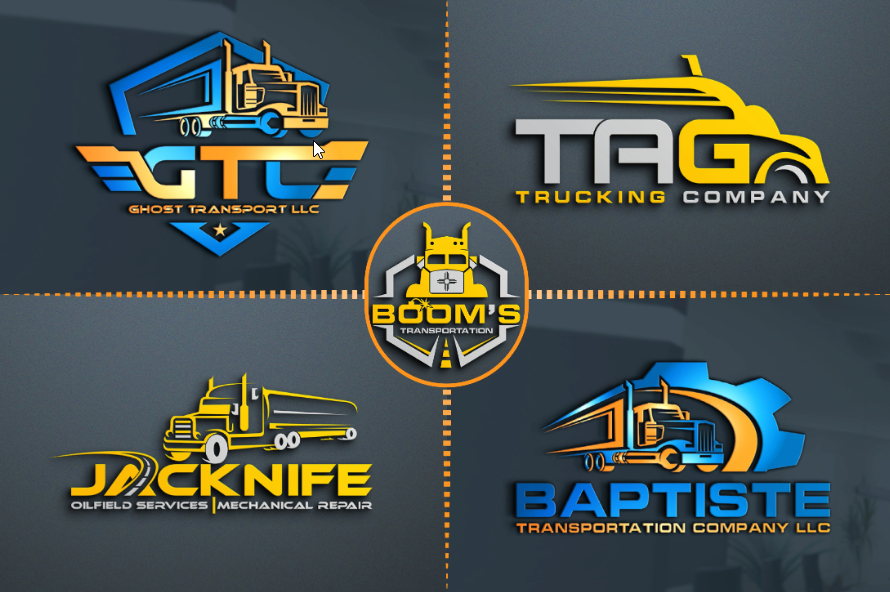 I will do transport logistic and trucking logo