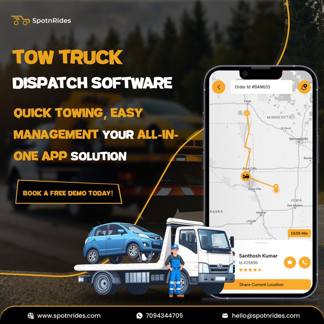 Automate Towing with SpotnRides Tow Truck Dispatch Software