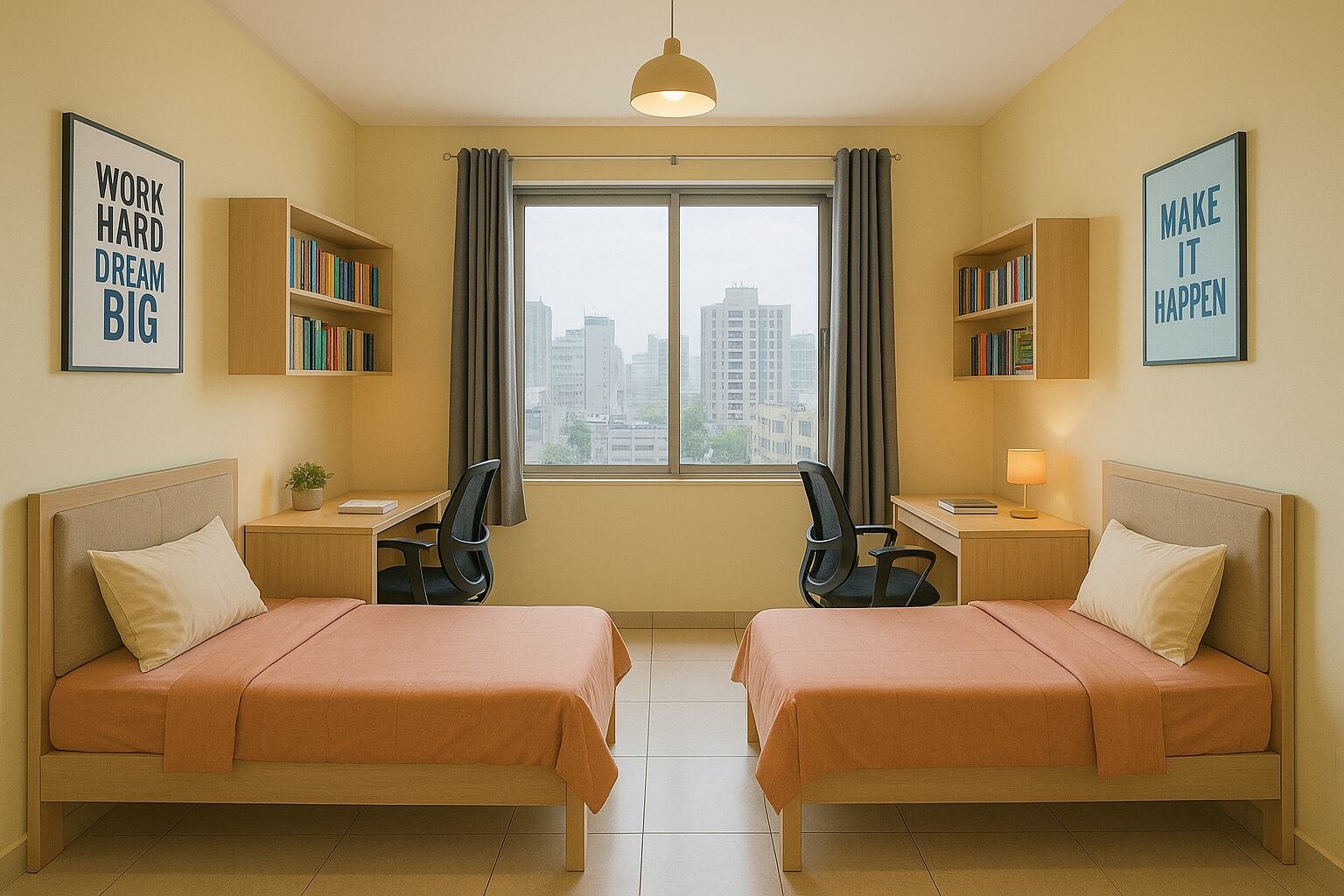 Comfortable & Affordable Boys PG Sharing Rooms in DLF Cyber City