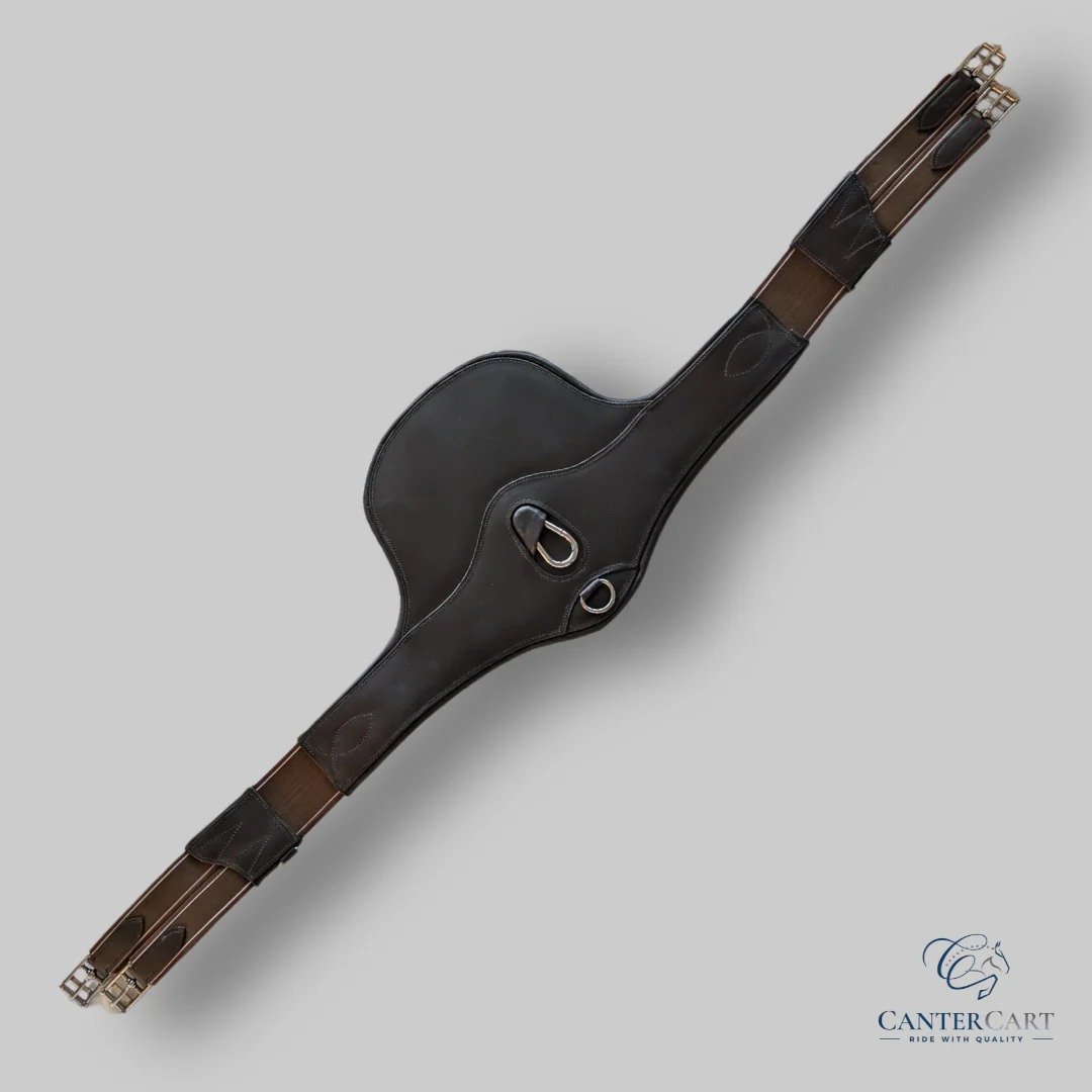 Leather Girth with Belly Guard CanterCart Collection