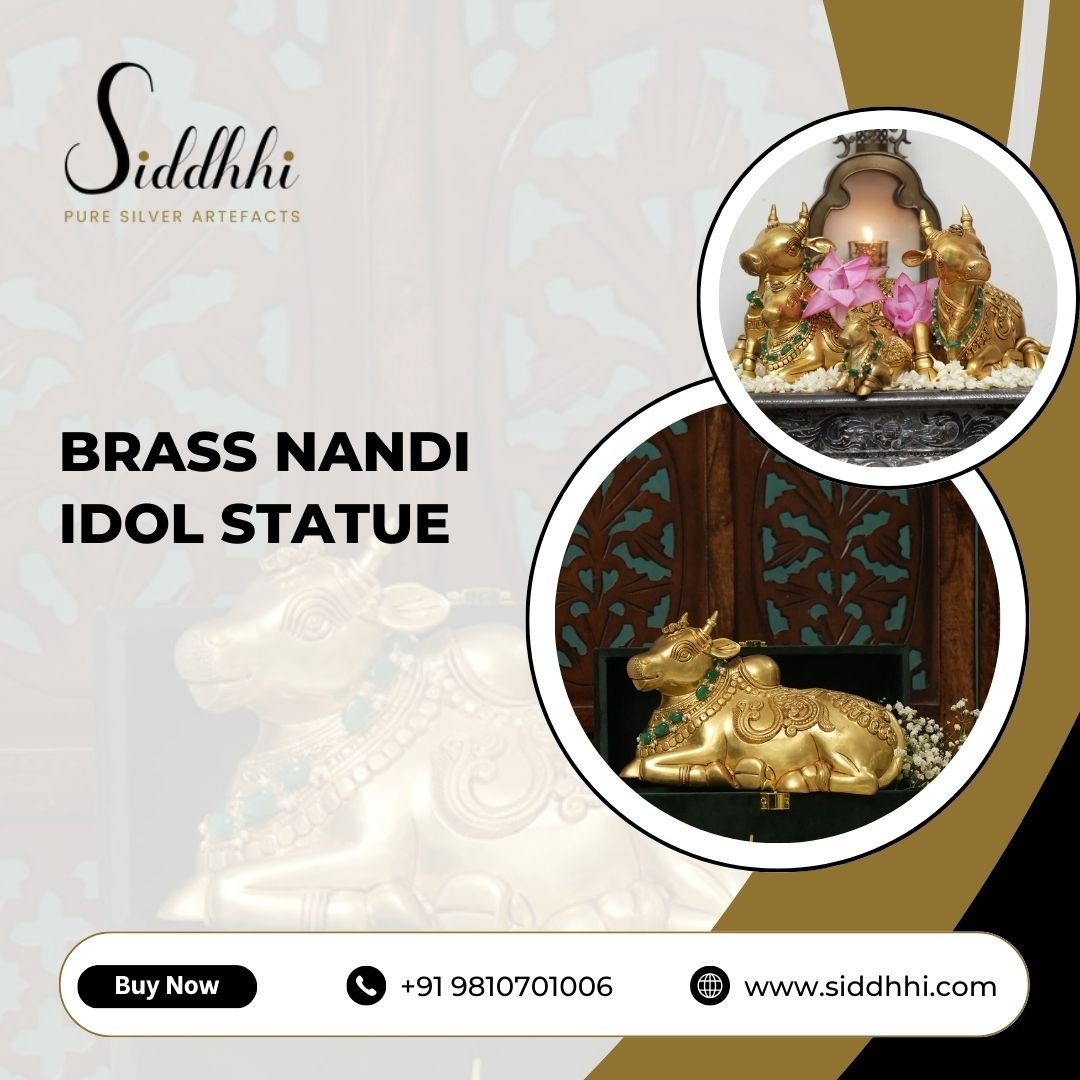 Buy Brass Nandi Idol Statue Online