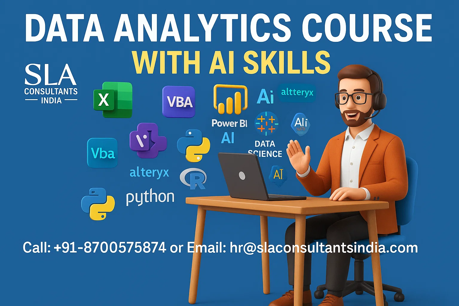 Data Analyst Course in Noida, Sector 86, Free Data Science with AI by SLA