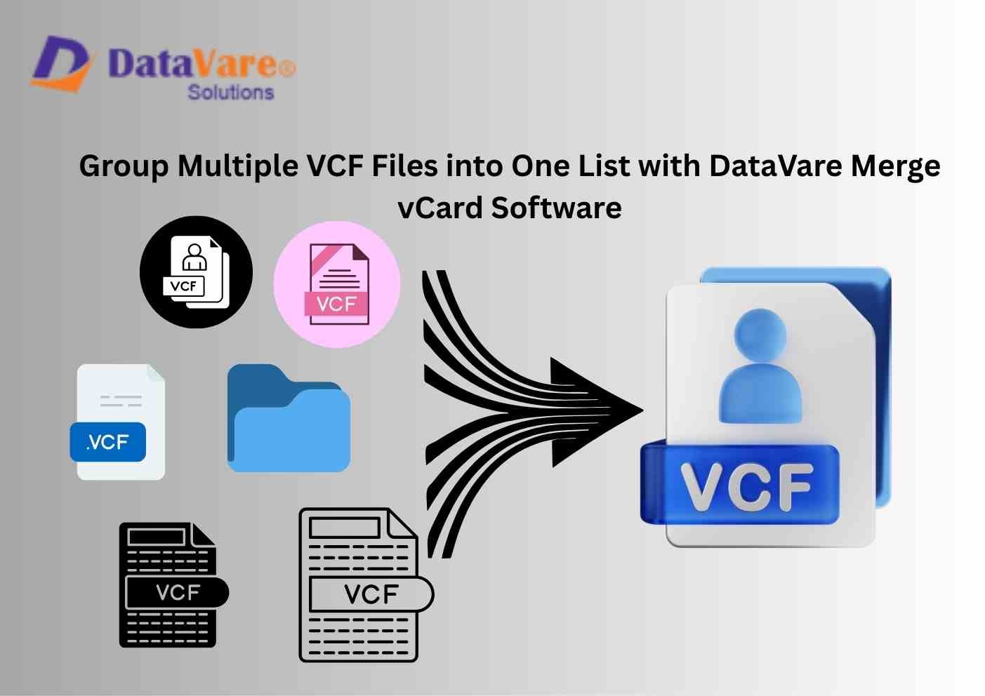 Group Multiple VCF Files into One List with DataVare Merge vCard Software
