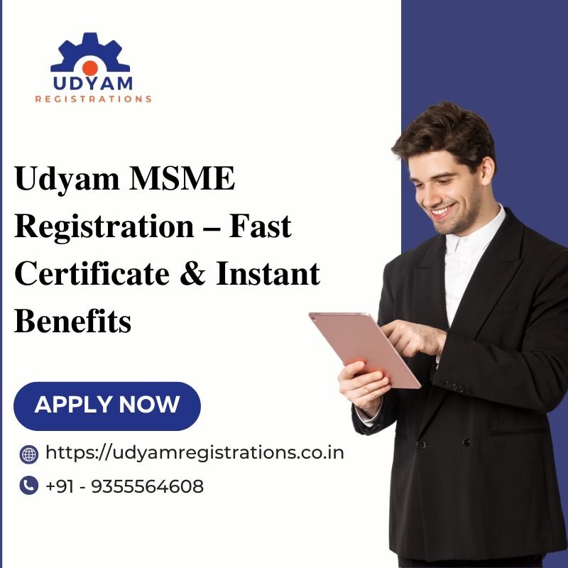 Udyam MSME Registration – Fast Certificate & Instant Benefits