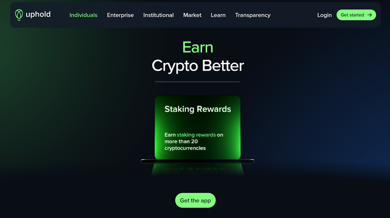 How can I use Uphold on my desktop computer?