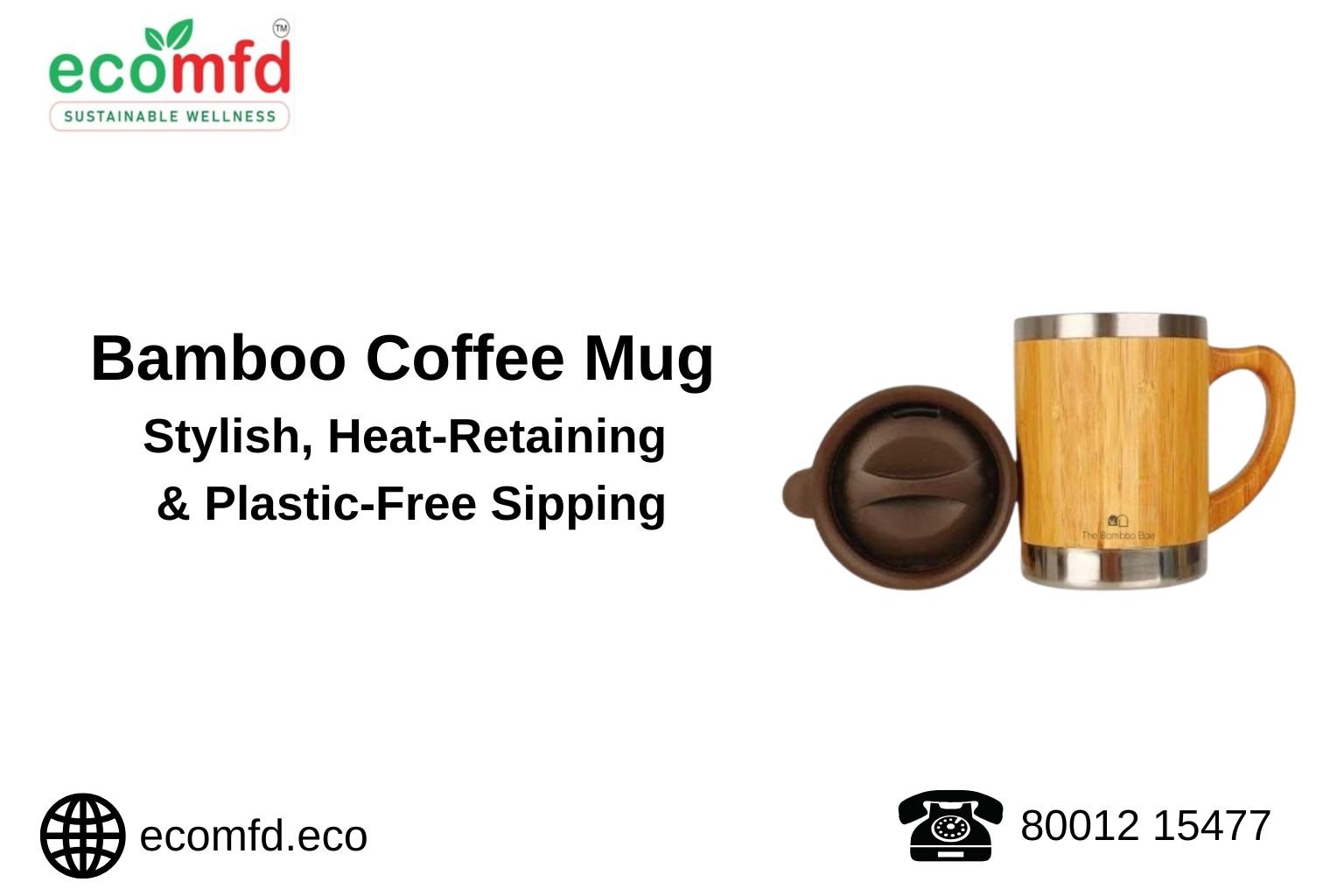Bamboo Coffee Mug – Stylish, Heat Retaining & Plastic-Free Sipping