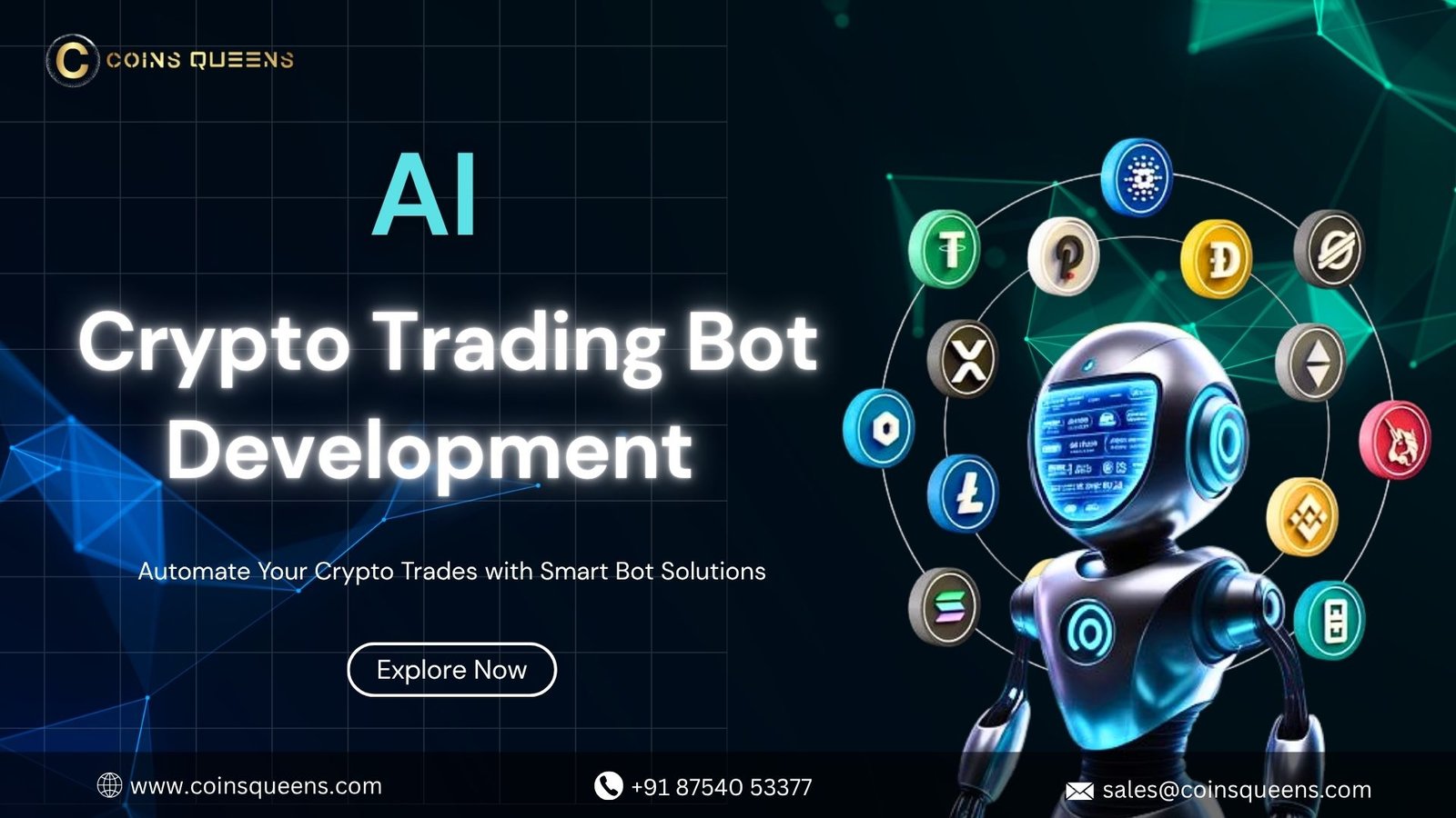 AI Crypto Trading Bot Development- Coinsqueens