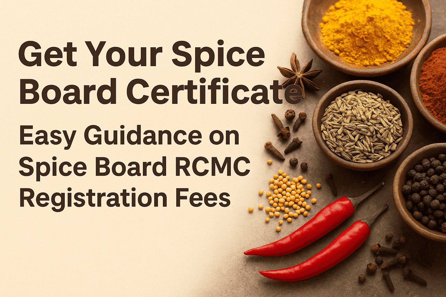 Spice Board RCMC Registration Online | Export Certificate & Renewal – Corpseed
