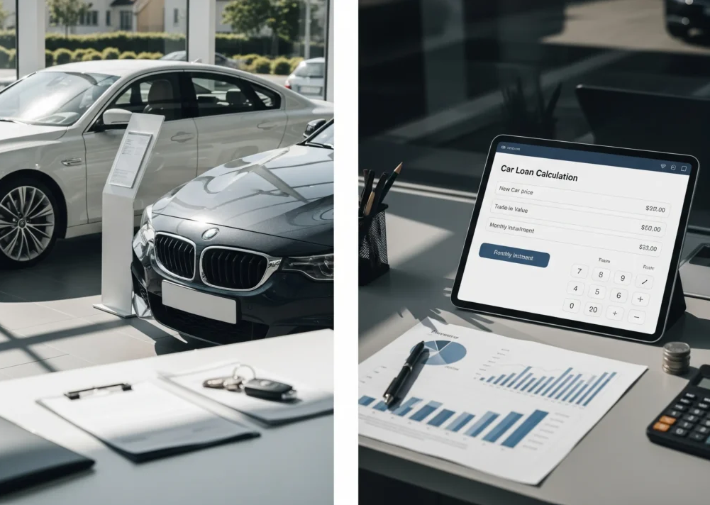 Car Loan Calculator with Trade-In & Down Payment Options