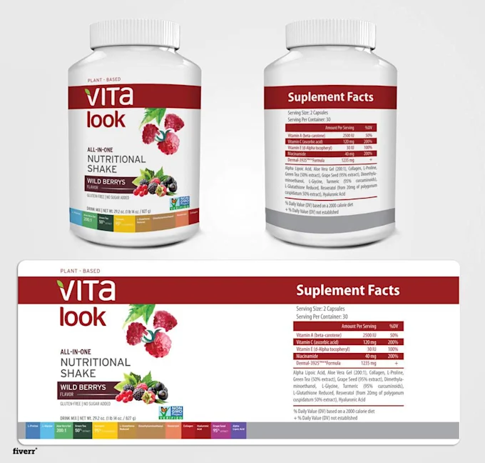 I will do professional supplement label design