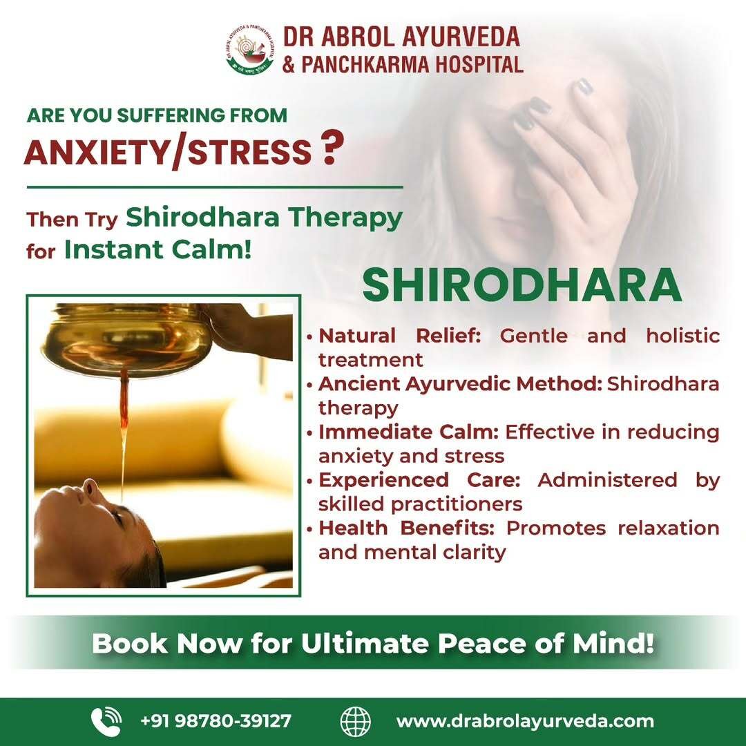Shirodhara Ayurvedic Treatment for Stress Relief and Mental Rejuvenation