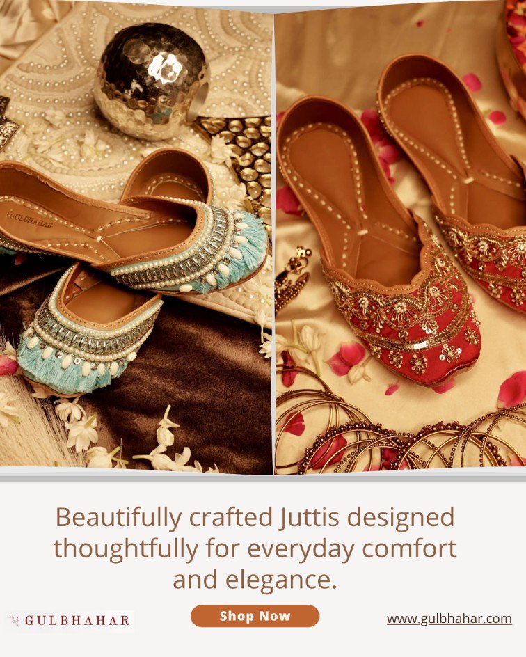 Beautifully crafted Juttis designed thoughtfully for everyday comfort and elegan