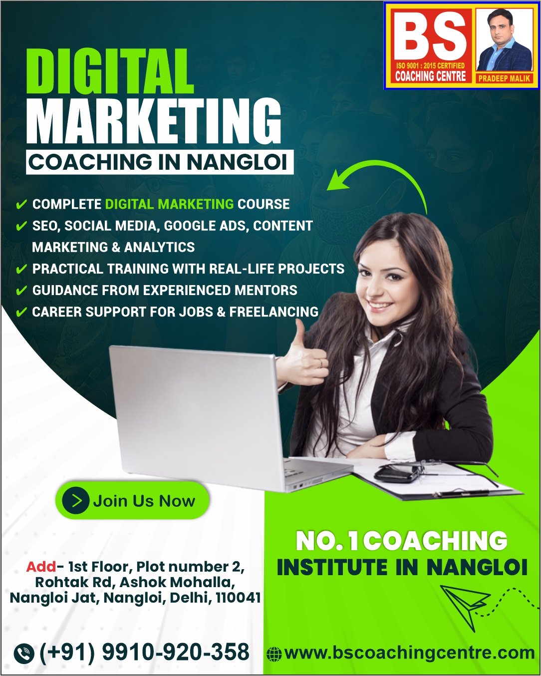 Best Digital Marketing Course in Nangloi | BS Coaching Centre