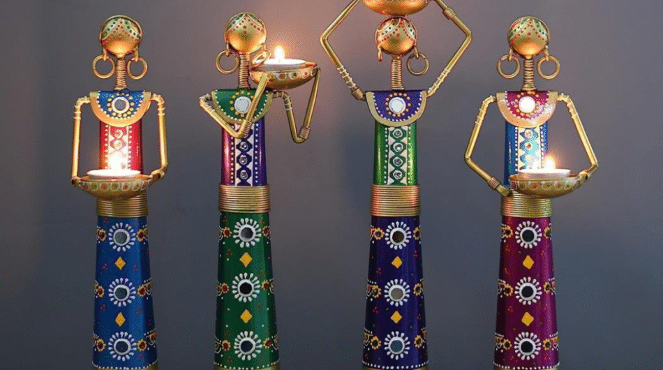 Metal-Rajasthani-T-Light-Showpiece