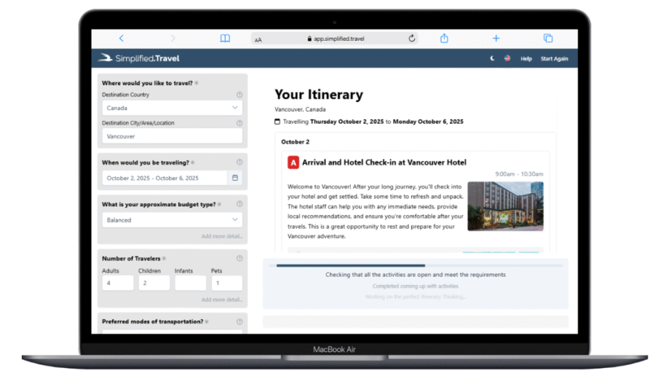 Simplified.Travel – AI-Powered Travel Itinerary Builder Software for Tourism Bus