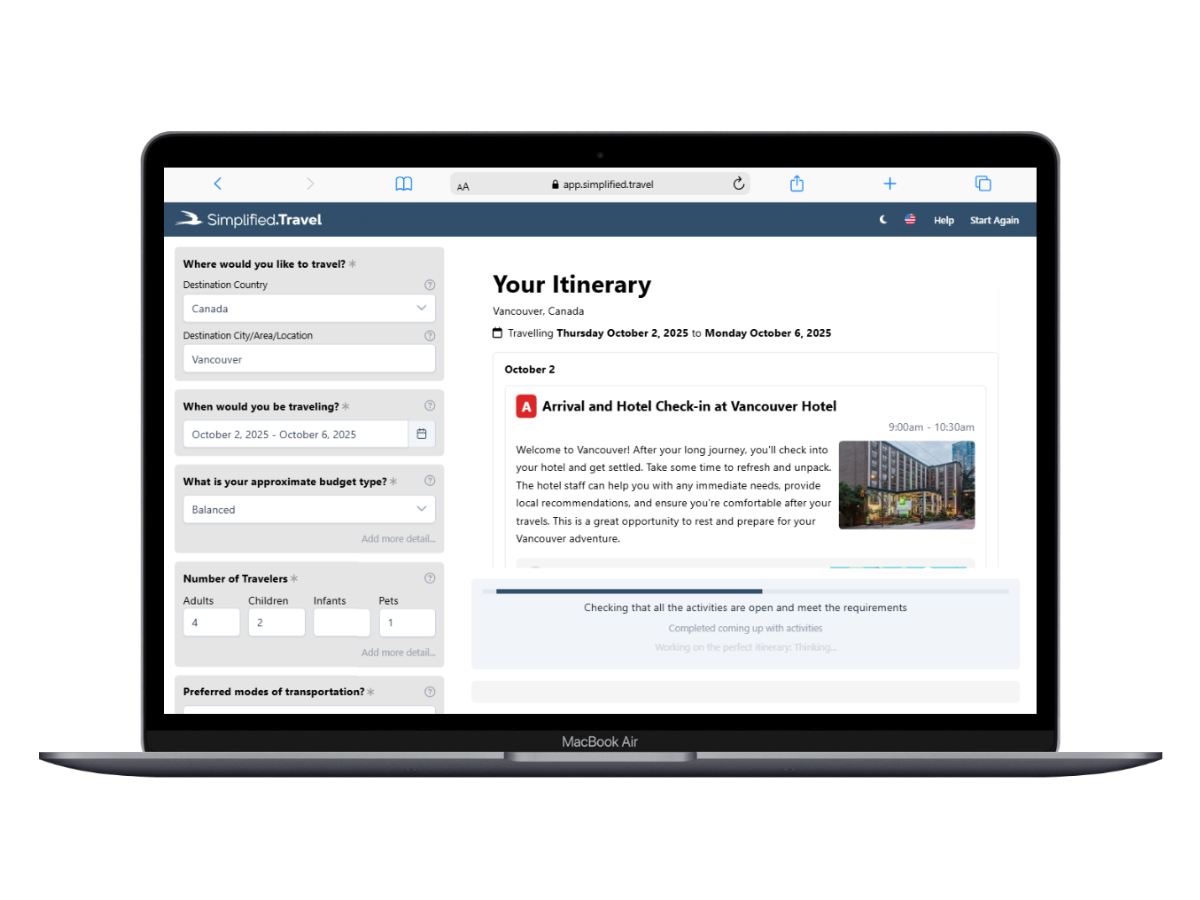 Simplified.Travel – AI-Powered Travel Itinerary Builder Software for Tourism Bus