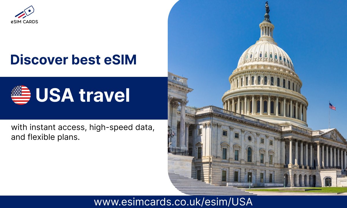 Buy eSIM for USA from eSIM Cards for Stable Data Connectivity