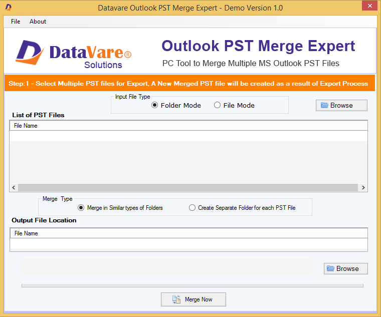 Best Solution to Combine Several Outlook PST Files | DataVare Tool