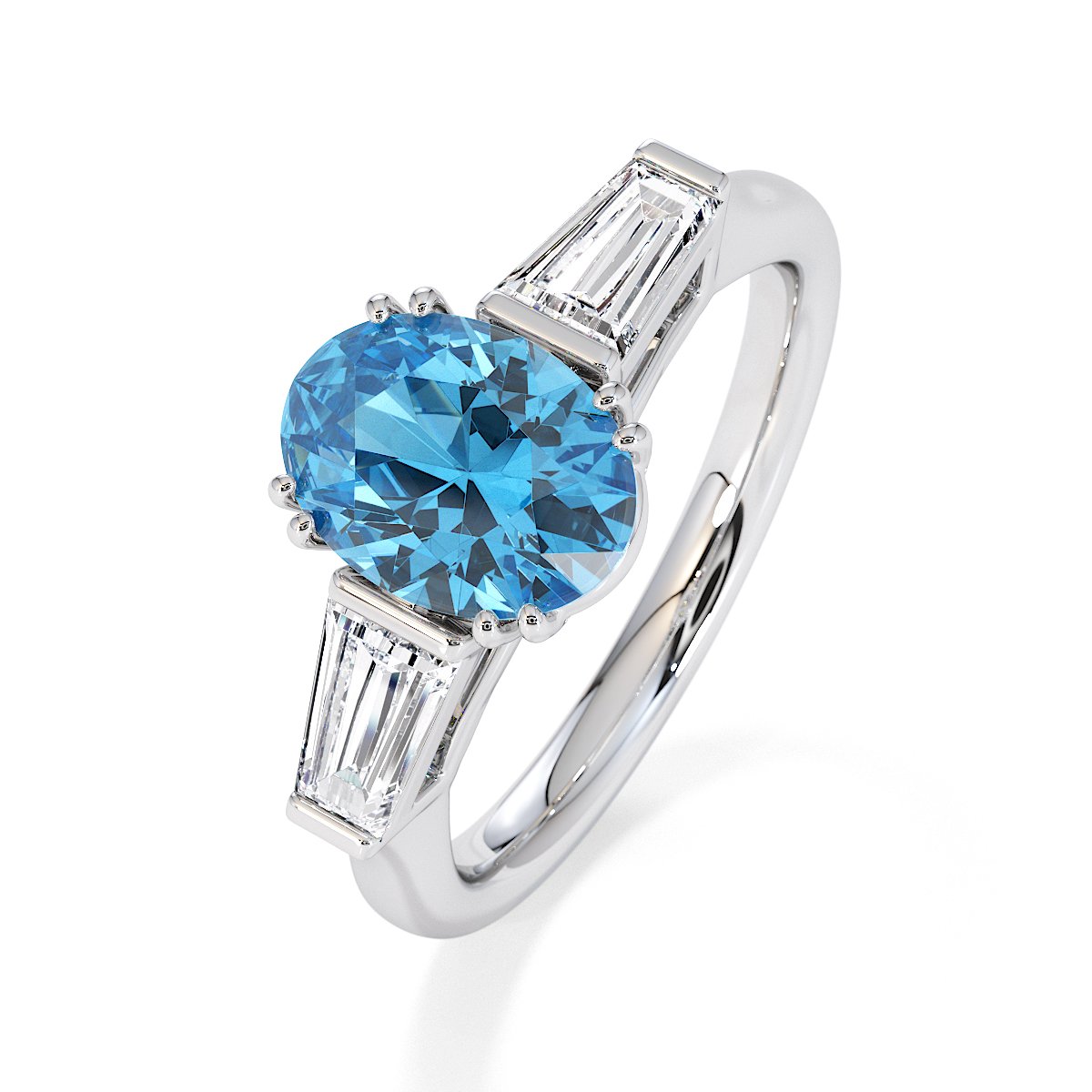 Blue Topaz Engagement Ring — AG & Sons UK