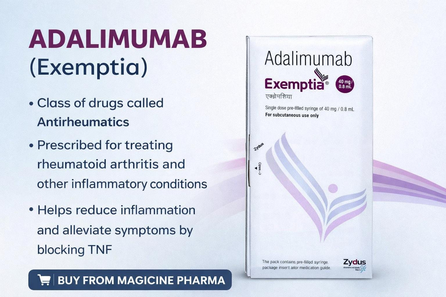 Treats autoimmune condition with Exemptia 40mg
