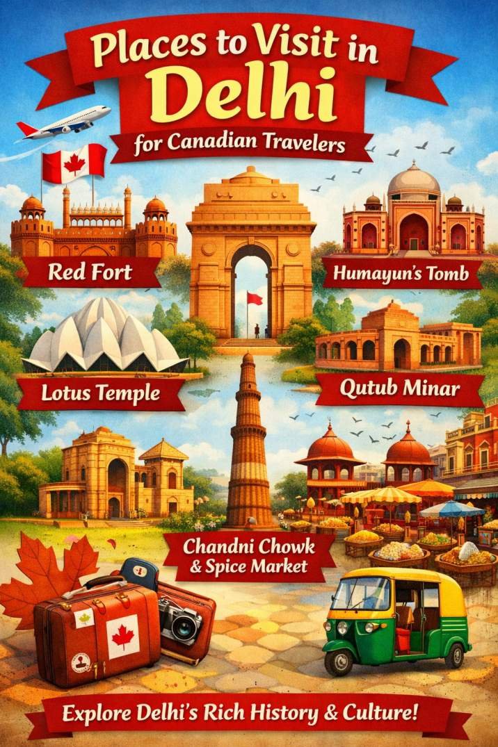 Top Places to Visit in and Around Delhi for Canadian Travelers